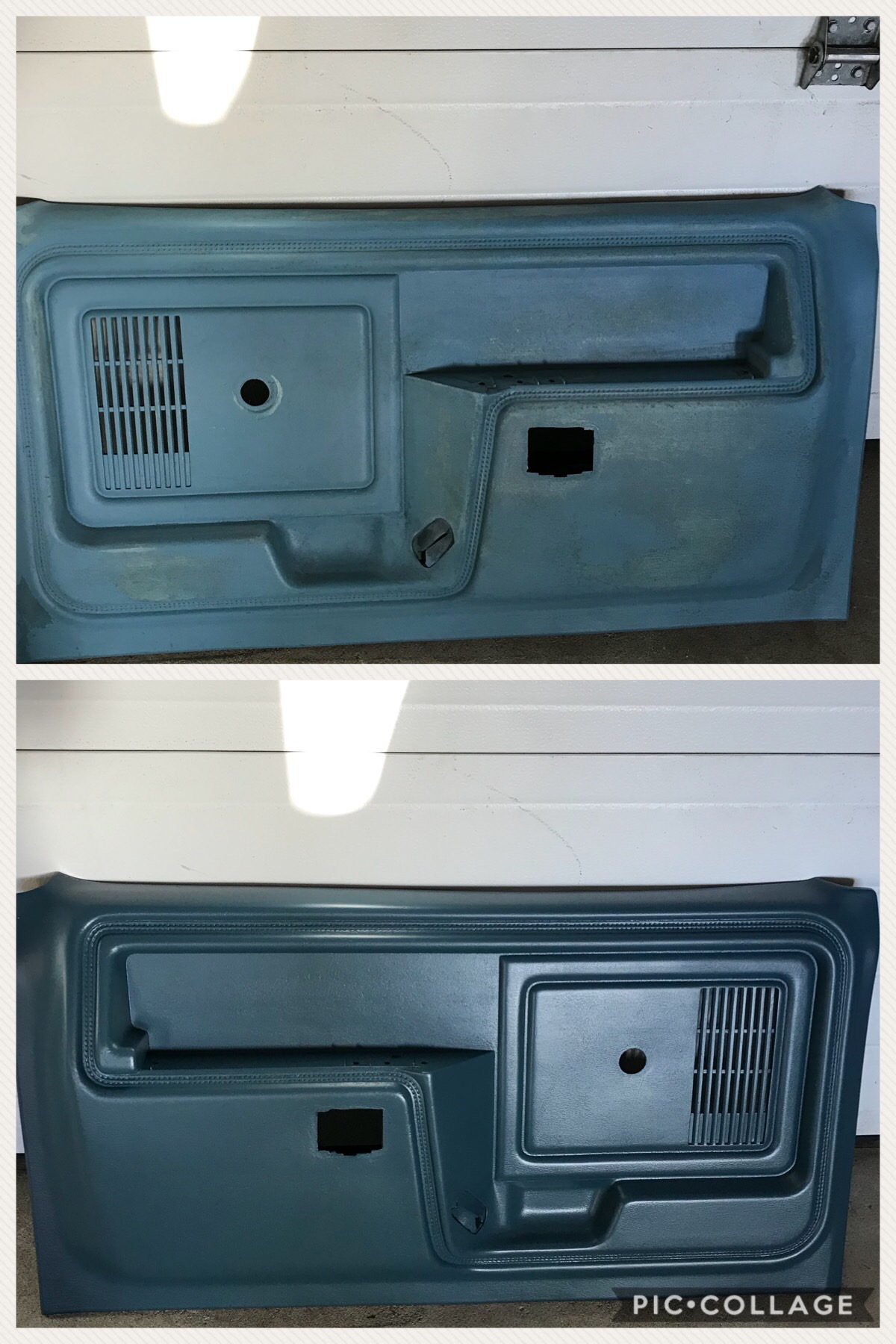 Top: before. Bottom: after paint