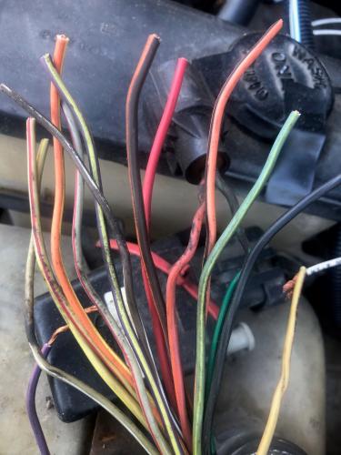 Existing mess of wires from 16-pin connector not being used