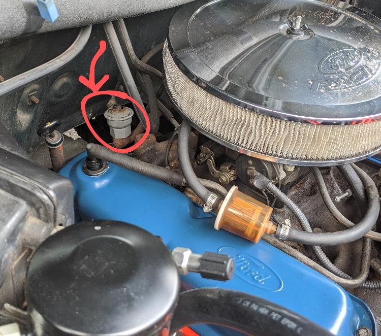 It came off from this grey part circled here? 